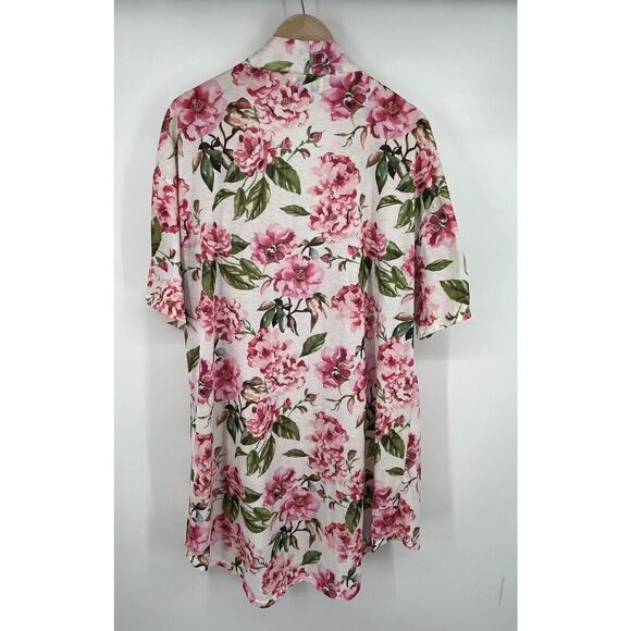 Show Me Your MuMu White Pink Floral Cover Up Open Cardigan - One Size - Picture 4 of 4
